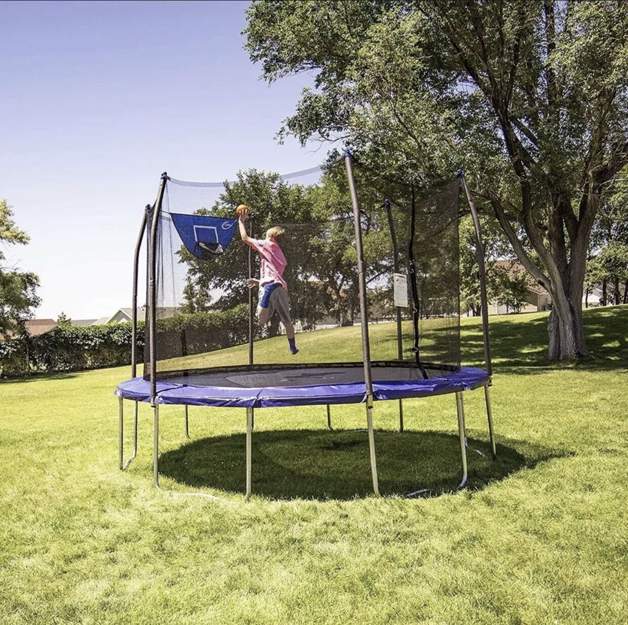 Skywalker Trampoline 12-Foot Jump N’ Dunk with Enclosure - Brand New