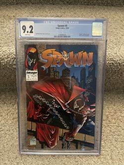 Spawn #5 CGC Graded 9.2 Image October 1992 White Pages Comic Book..
