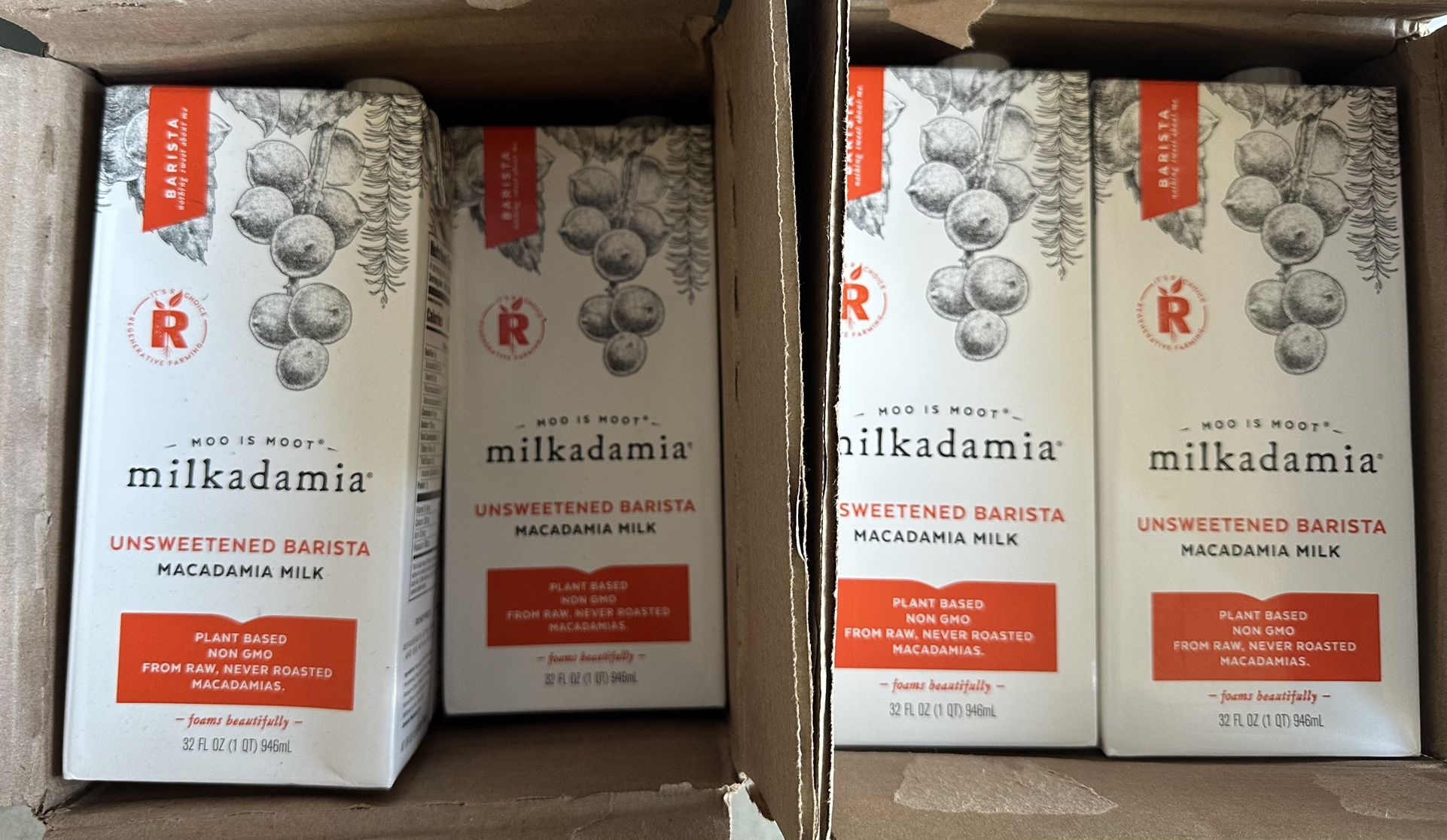 Unopened Barista-version Macadamia Milk Expires 2026