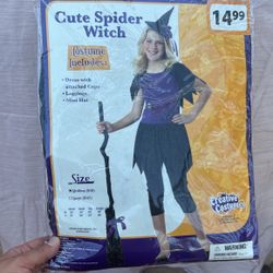 New Halloween Child Witch Costume / Size M 8-10 Yrs