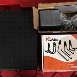 Wall Pegboard Organizer Set – Metal Panels + Hooks + Bins (Complete Kit)