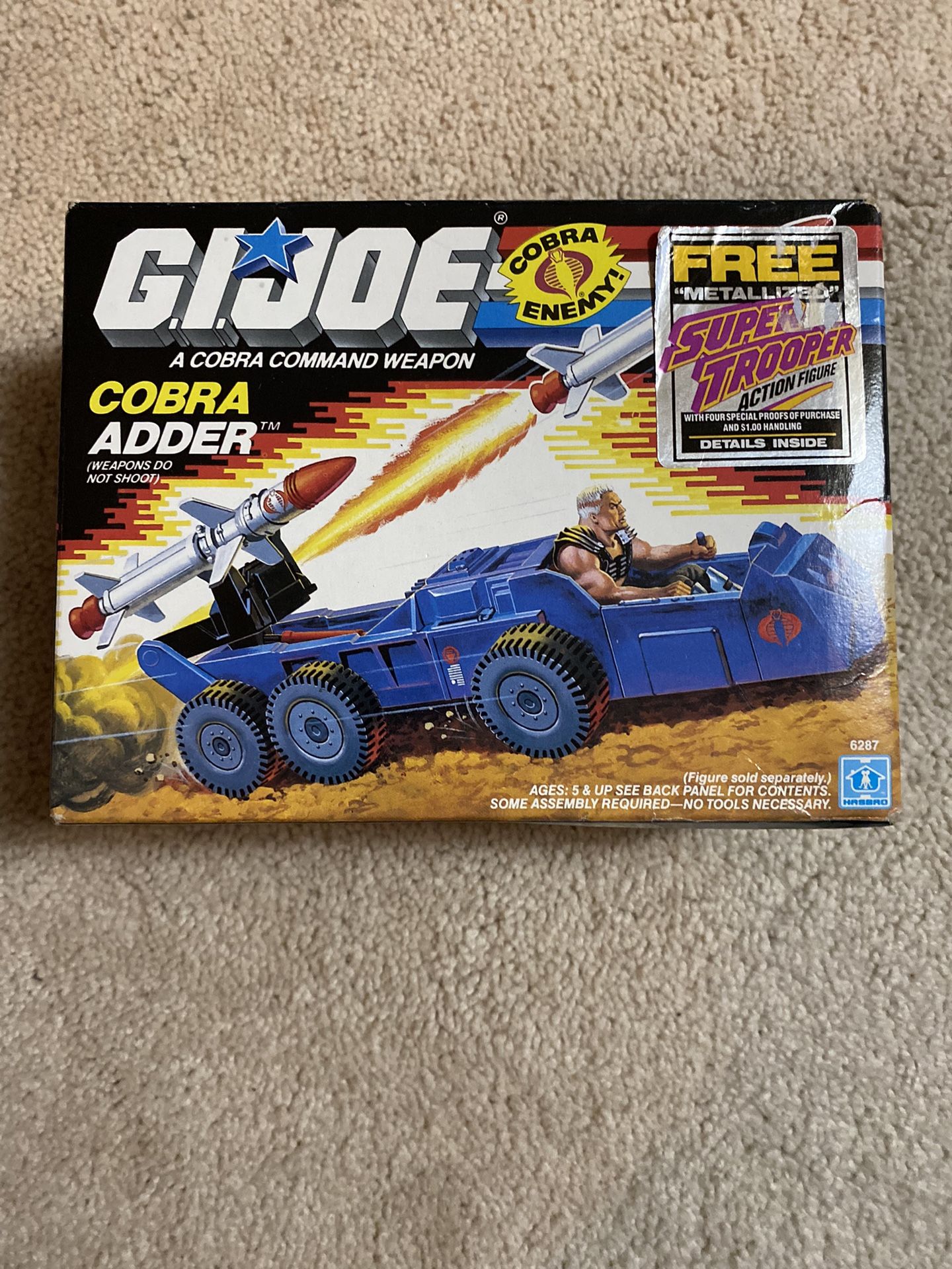 Original GI JOE COBRA ADDER NEW IN BOX