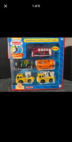Thomas and Friends 2008 Sodor Roadway Wooden Vehicles 5 pc Gift Pack
