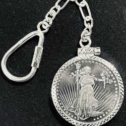 Silver coin keychains
