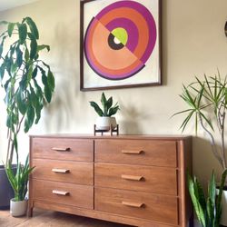 Gorgeous 1960's Walnut 6 Drawer Dresser