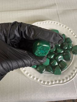 5 Tumbled Malachite Stones bundle