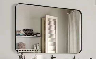 Aluminum black frame mirror