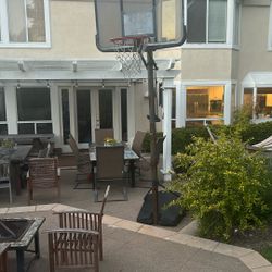 Free Adjustable Basketball Stand, Backboard, Hoop