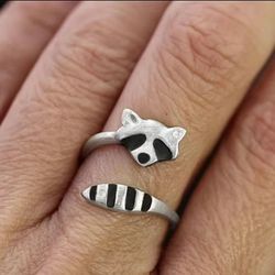 Racoon Hot Ring Size Fits Any Fingers 