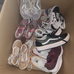 Big Box Of Van's And Jordan's Used Condition All 100 Obo 