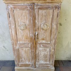 Solid Wood Rustic Cabinet / Armoire – Distressed Finish