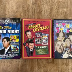 Abbott and Costello and Three Stooges DVD’s