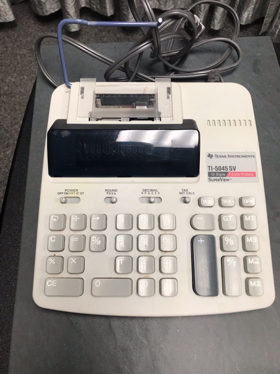 2 (two) Texas Instrument TI-5045 SV Vintage Business Calculators