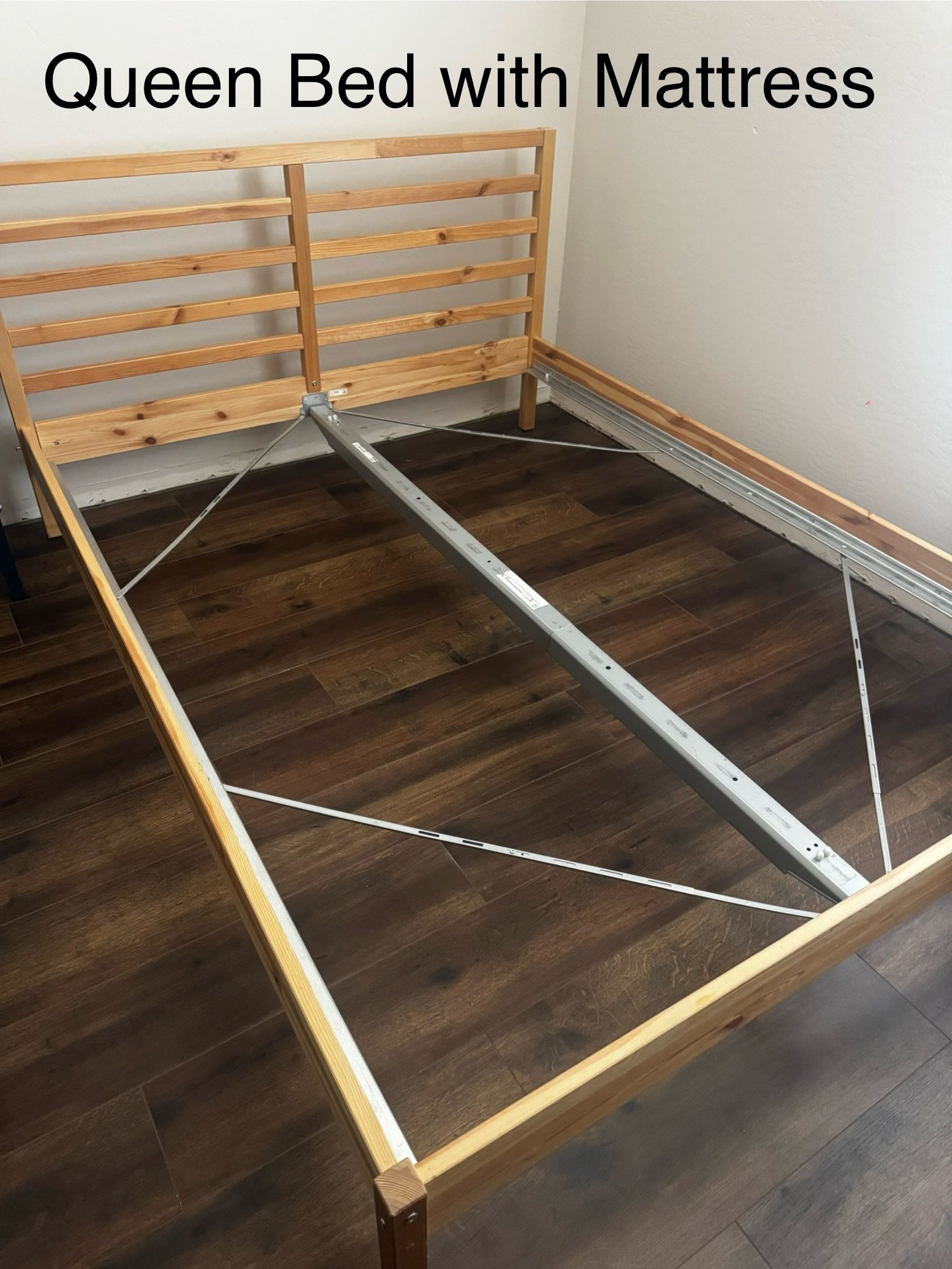 Queen Bed Frame & Mattress