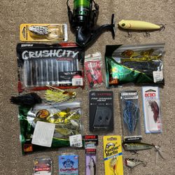 Spinning Reel With Lures *Awesome Deal Low Price