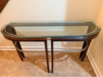 Thick Glass & Wood Table