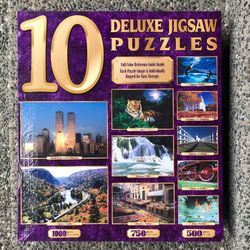 Set of 10 Deluxe Jigsaw Puzzles