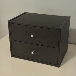 VERY NEW Modern Small 2-drawer Dresser, 15-3/4” x 11-1/2” x 12”