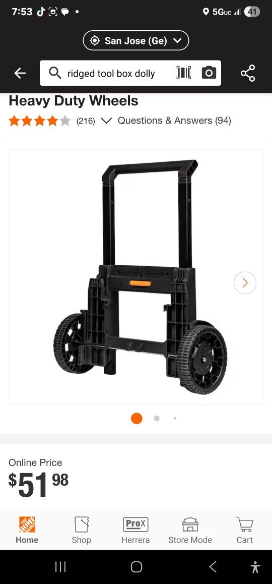 RIDGID
Pro Gear System Gen 2.0 Durable All Terrain Rolling Tool Box Attachment With 9 in. Heavy Duty Wheels