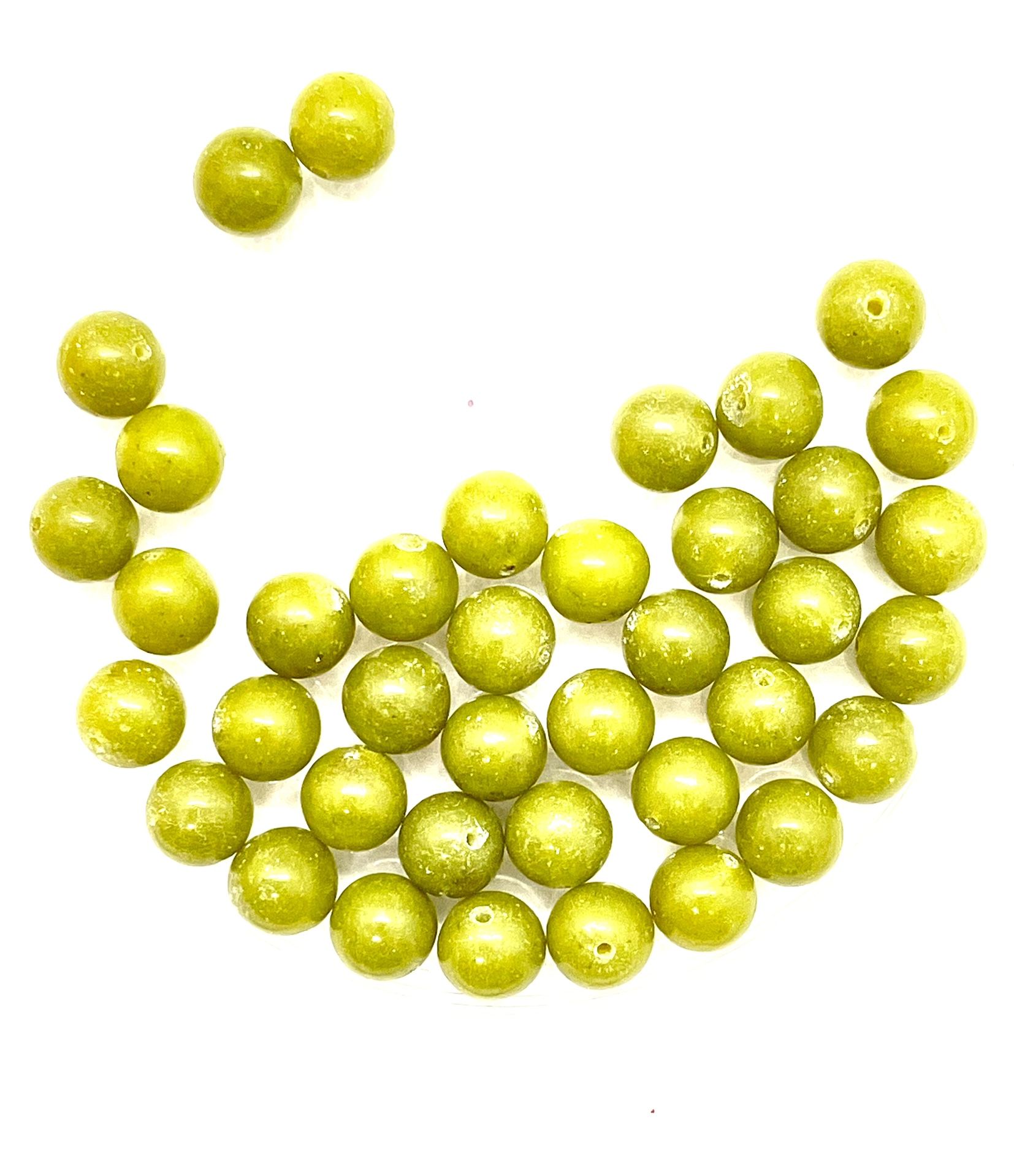 Olive Green Serpentine Beads