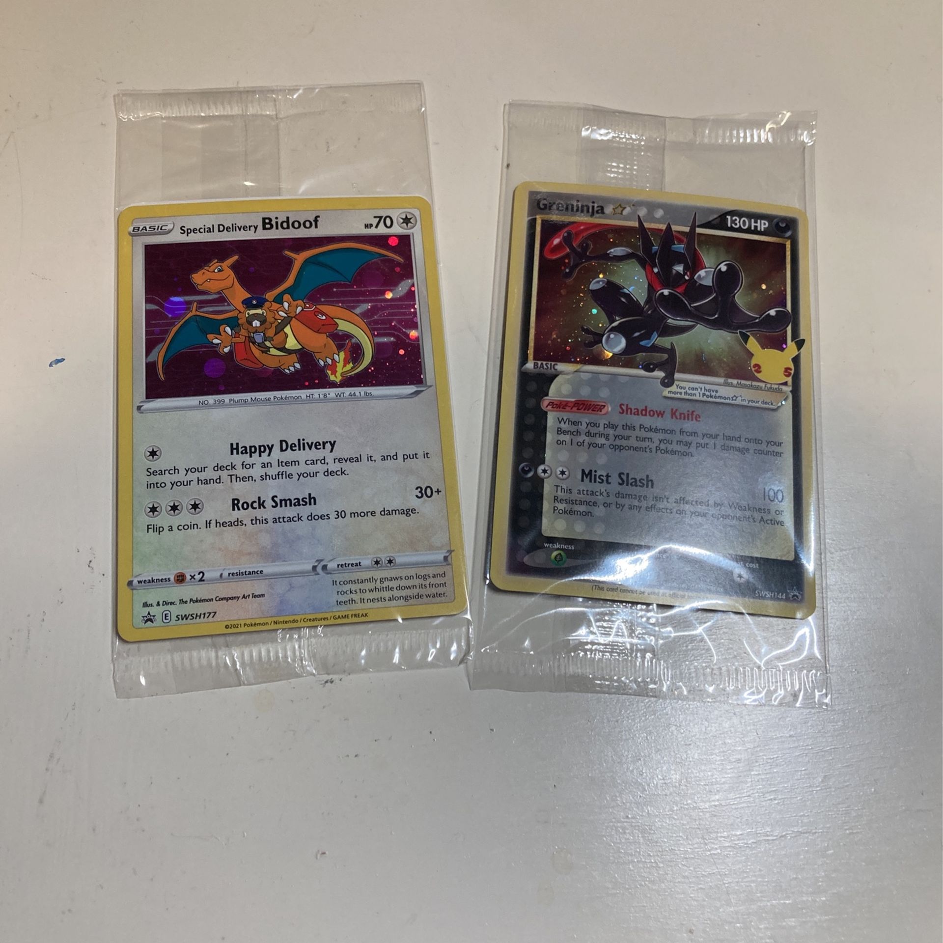 Special Delivery Bidoof With Charizard And Greninja Star Promo