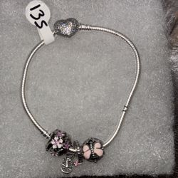 Pandora Pink Charms 925 Silver 