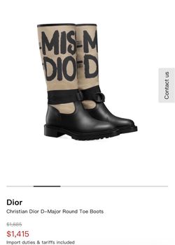 Christian Dior D-Major Round Toe Boots