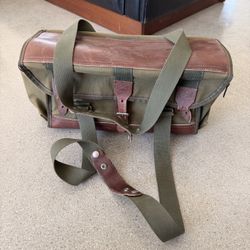 Vintage Orvis Leather Canvas Camera Bag