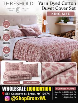 Threshold Yarn Dyed Cotton Duvet Cover Set King