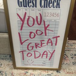Guest Check Wall Decor
