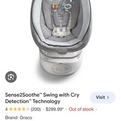 Graco Sense2Soothe Swing With Cry Detection! 