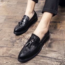 Men's Formal Dress Shoes, Slip On Solid Casual Business Shoes, Low Top Classic Suitable For Many Occasions