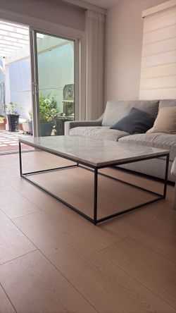 West elm Marble top coffee table