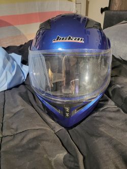 Blue Helmet SPEAKER IN IT VERY GOOD SHAPE 