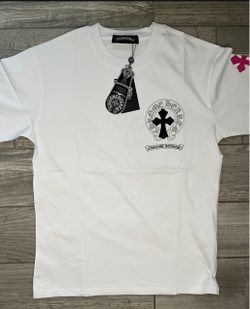 Chrome Hearts Styled White Tee Multicolored Embroidered (SIZE M)