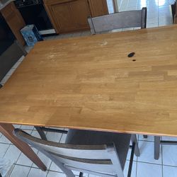 Wooden Kitchen Table With 4 Chairs 