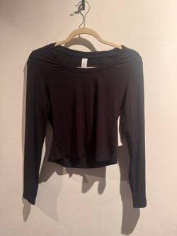 Marika Black Long Sleeve Active Blouse