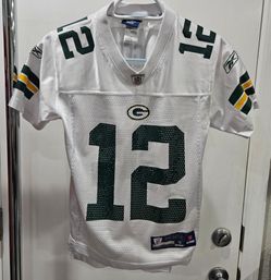 NFL Green Bay Packers Aaron Rodgers #12 Game Team White Youth Jersey Size S