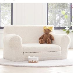 Pottery Barn Anywhere Sofa Lounger®, Cream Sherpa