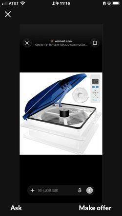 KOHREE 12V RV Vent Fa