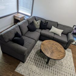Grey Sectional Couch - Living Spaces L Shaped Sofa Loveseat