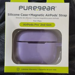 Brand New PureGear Apple AirPods Pro 2nd Gen Lavender Silicone Case Set.