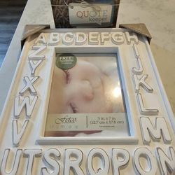 Baby Picture Frame + Quote Book Bundle
