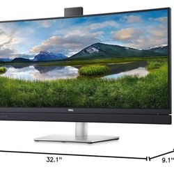 Dell C3422WE 34.1" QHD Wide 1440p WQHD Curved Screen Edge WLED LCD Monitor - 21:9 - Platinum Silver
