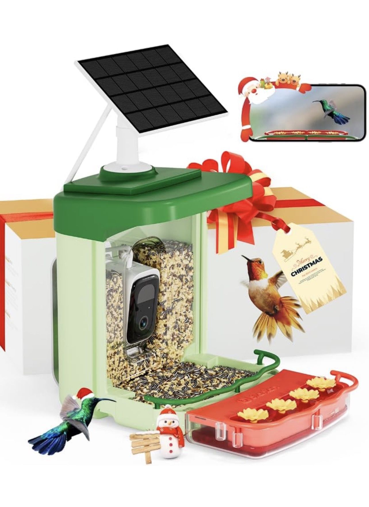 BirdHi Ultra Smart Bird Feeder with Camera Solar Powered Free Ai Bird Recognitio