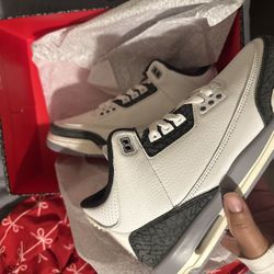 AIR JORDAN 3 RETRO (GS) SUMMIT WHITE/FIRE RED BLANC SOMMET/ROUGE FEU UK 6 cm