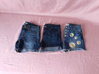 3 Girls Denim Shorts Size 8 Brands Old Navy, Jordache & Wonder Nation