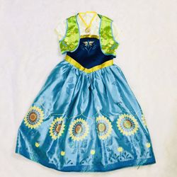 Disney Store Frozen Anna Dress Costume Size 7/8
