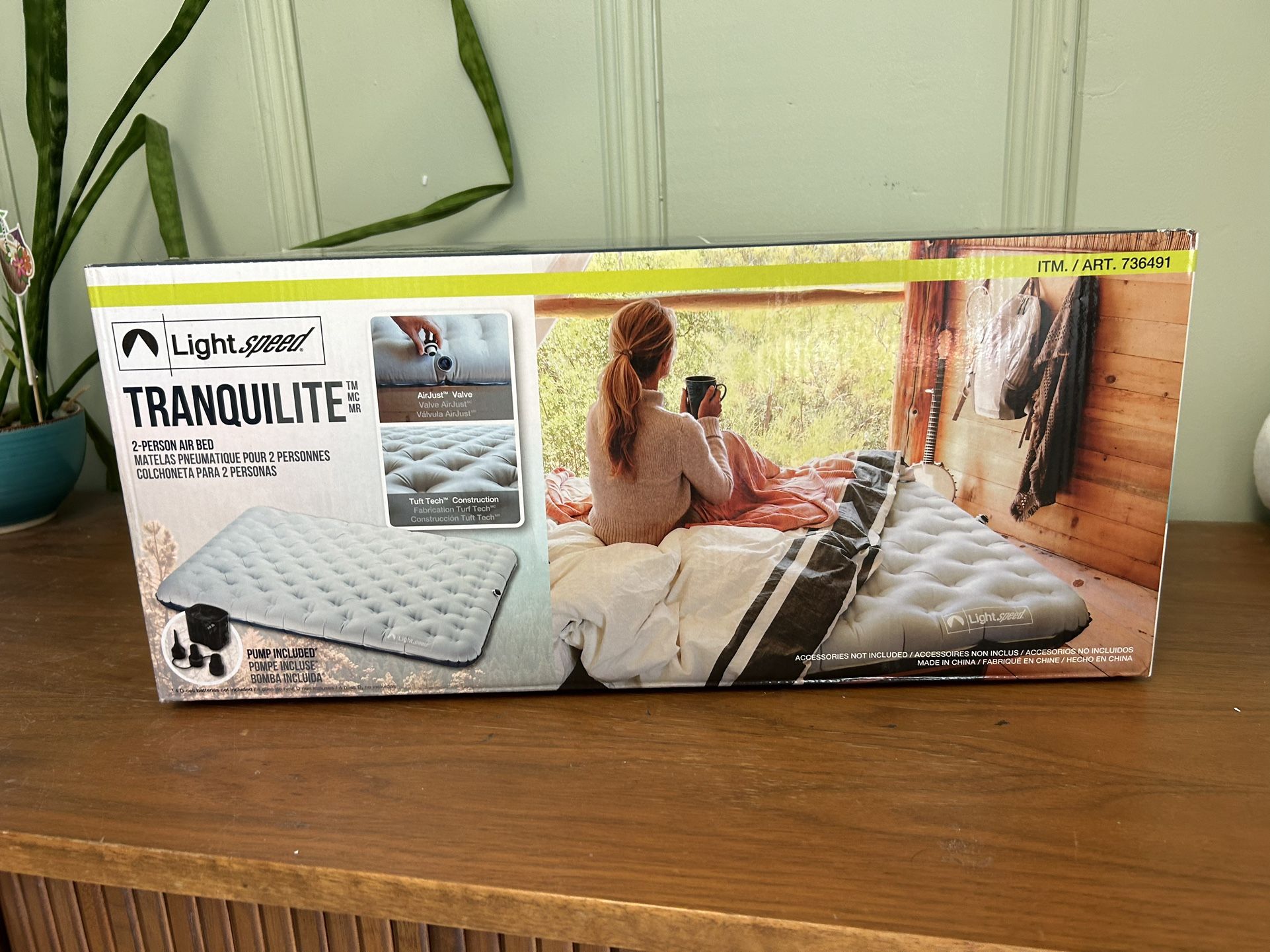 Tranquilite Light Speed 2 Person Air Mattress New Never Used In Original Box