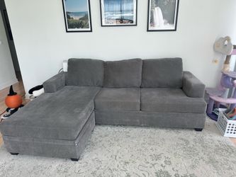 Living Spaces Grey Sectional Couch